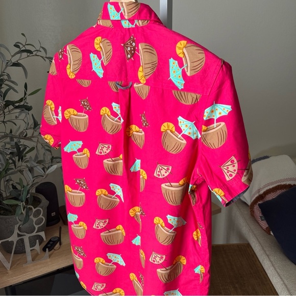Huntington Beach Club Men’s Coconut Cocktail Drink Button Up Size S - Picture 7 of 11